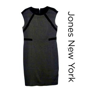 💥 Jones New York - Gray & Black Work n Play Dress